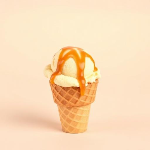Salted Caramel ice cream cone
