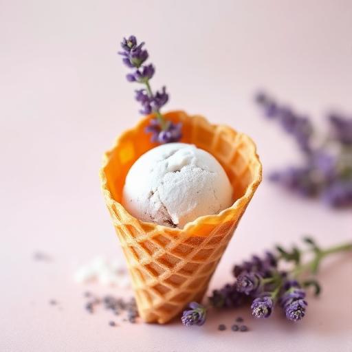 Honey Lavender ice cream cone