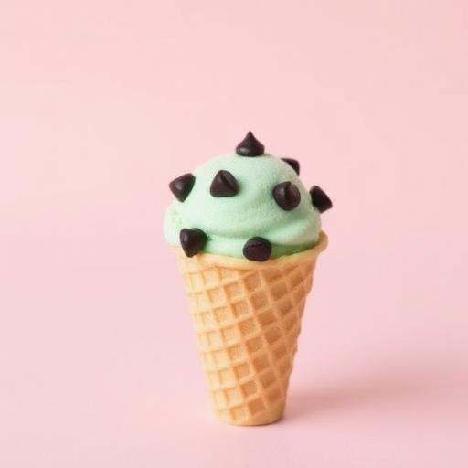 Mint Chocolate Chip ice cream cone